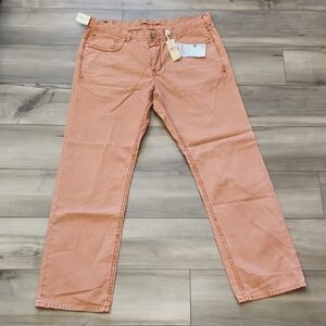 Chic Coral Straight-Leg Trousers